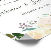 Greenery Botanical Floral Wedding Welcome Sign Poster (Hoek)
