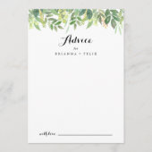 Greenery Botanical Foliage Calligraphy Wedding Advieskaart (Voorkant)