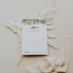Greenery Botanical Foliage Calligraphy Wedding Advieskaart<br><div class="desc">Deze grove botanische blaadkaart is perfect voor een eenvoudige bruiloft. Dit prachtige ontwerp van de waterverf is voorzien van botanische groene bladeren. Deze kaarten zijn perfect voor een bruiloft, vrijgezellenfeest, baby shower, graduatiedag en nog veel meer. Pas de kaarten aan met de namen van de bruid en de bruidegom, ouders-aan-zijn...</div>