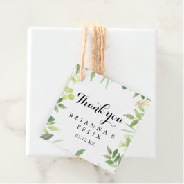 Greenery Botanical Foliage Calligraphy Wedding Bedankjes Labels