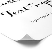 Greenery Botanical Foliage Custom Text Sign Poster (Hoek)