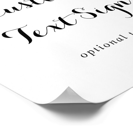 Greenery Botanical Foliage Custom Text Sign Poster (Hoek)