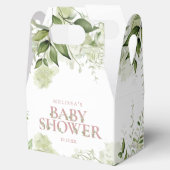 Greenery Botanical Foliage Dusty Roos Baby shower Bedankdoosjes (Geopend)