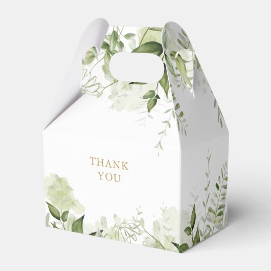 Greenery Botanical Foliage Gold Baby shower Bedankdoosjes (Achterkant)