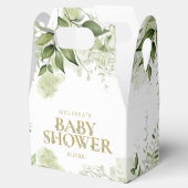Greenery Botanical Foliage Gold Baby shower Bedankdoosjes (Geopend)