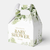 Greenery Botanical Foliage Gold Baby shower Bedankdoosjes (Voorkant Zijde)
