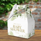Greenery Botanical Foliage Gold Baby shower Bedankdoosjes