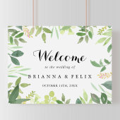 Greenery Botanical Foliage Weddenschap Welkomsttek Poster
