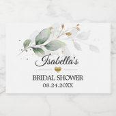 Greenery Botanical Foliage Wedding Vrijgezellenfee Sparkling Wijnetiket (Enkel label)