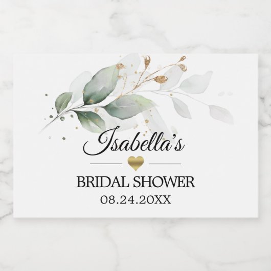 Greenery Botanical Foliage Wedding Vrijgezellenfee Sparkling Wijnetiket (Enkel label)