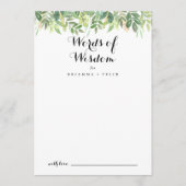 Greenery Botanical Foliage Wedding Wordding of Wis Advieskaart (Voorkant)