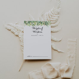 Greenery Botanical Foliage Wedding Wordding of Wis Advieskaart