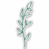 Greenery Botanical green Sticker (Voorkant)