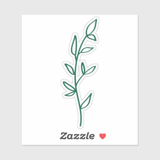 Greenery Botanical green Sticker (Vel)