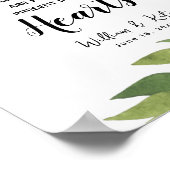 Greenery botanical In loving memory sign Poster (Hoek)