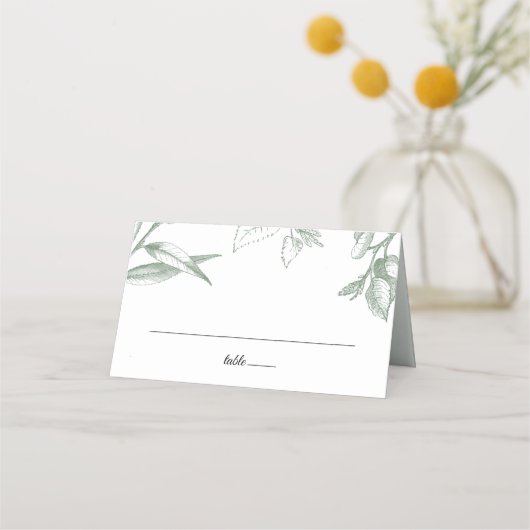 Greenery Botanical Leaves Plaatskaartje (Voorkant)
