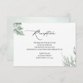Greenery Botanical Leaves Reception Kaart (Voorkant / Achterkant)