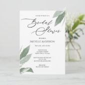 Greenery Botanical Leaves Vrijgezellenfeest Kaart (Staand voorkant)