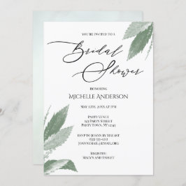 Greenery Botanical Leaves Vrijgezellenfeest Kaart