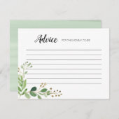 Greenery Botanical Modern Advice Card Informatiekaartje (Voorkant / Achterkant)