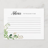 Greenery Botanical Modern Advice Card Informatiekaartje (Voorkant)