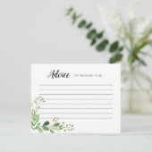 Greenery Botanical Modern Advice Card Informatiekaartje (Staand voorkant)