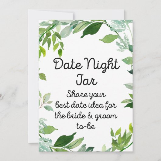 Greenery Botanical Sign 5x7-inch formaat Kaart (Voorkant)