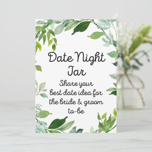 Greenery Botanical Sign 5x7-inch formaat Kaart (Staand voorkant)