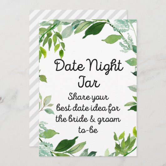 Greenery Botanical Sign 5x7-inch formaat Kaart (Voorkant / Achterkant)