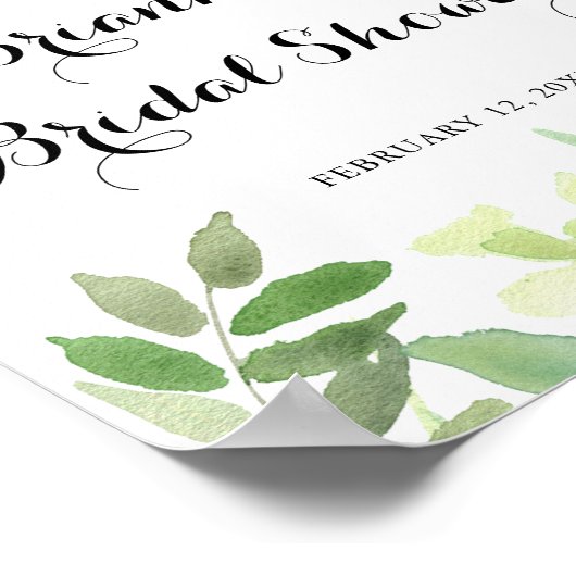 Greenery Botanical Vrijgezellenfeest Welcome Poste Poster (Hoek)