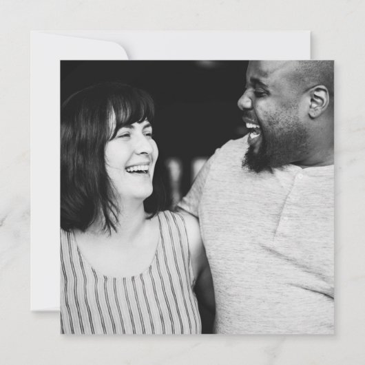 Greenery Botanical Waterverf Foto Wedding Invita Kaart (Achterkant)