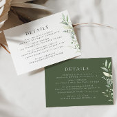 Greenery Botanical Wedding Details Enclosure Card Informatiekaartje