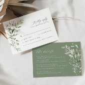 Greenery Botanical Wedding Details Enclosure Card Informatiekaartje