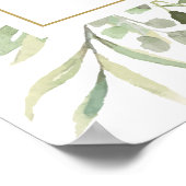Greenery Botanical Wedding Welcome Sign Poster (Hoek)
