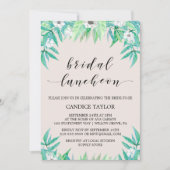 Greenery Botanical Wreath & Flower Bridal Luncheon Kaart (Voorkant)