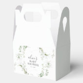 Greenery Botanical Wreath Script Baby shower Bedankdoosjes (Geopend)