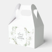Greenery Botanical Wreath Script Baby shower Bedankdoosjes (Voorkant Zijde)