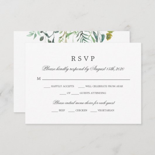 Greenery | Botanisch antwoord met keuze uit maalti (Voorkant / Achterkant)