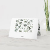 Greenery Bouquet botanical foliage border, Kaart (Achterkant)