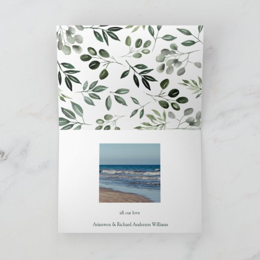 Greenery Bouquet botanical foliage border, Kaart (Binnen)