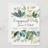 Greenery Bouquet verlovingsfeest uitnodiging (Voorkant)