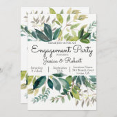 Greenery Bouquet verlovingsfeest uitnodiging (Voorkant / Achterkant)