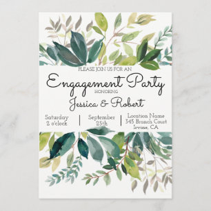 Greenery Bouquet verlovingsfeest uitnodiging