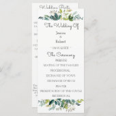 Greenery Bouquet Wedding Program Programmakaart (Voorkant / Achterkant)