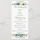 Greenery Bouquet Wedding Program Programmakaart (Voorkant)