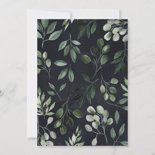 Greenery Bouquet Wedding Suite Kaart (Achterkant)