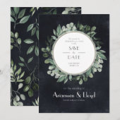 Greenery Bouquet Wedding Suite Kaart (Voorkant / Achterkant)