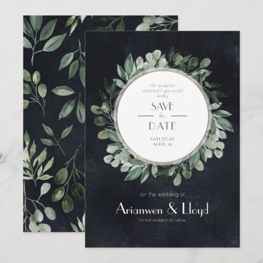 Greenery Bouquet Wedding Suite Kaart (Voorkant / Achterkant)