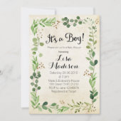 Greenery Boy Baby shower Kaart (Voorkant)