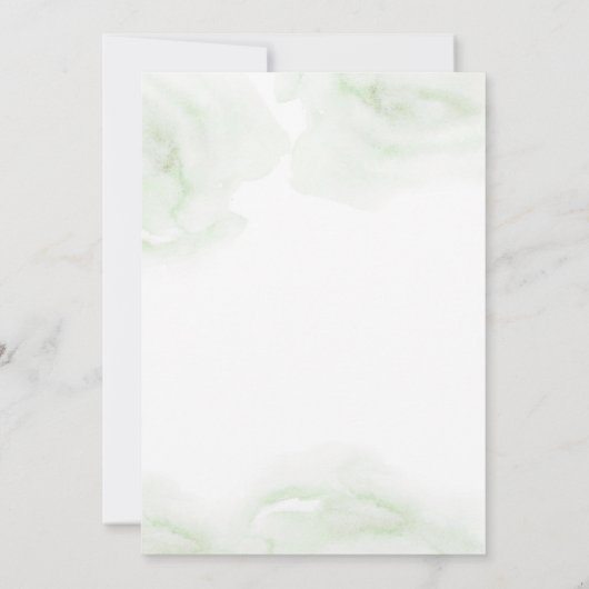 Greenery Boy Baby shower Uitnodiging (Achterkant)